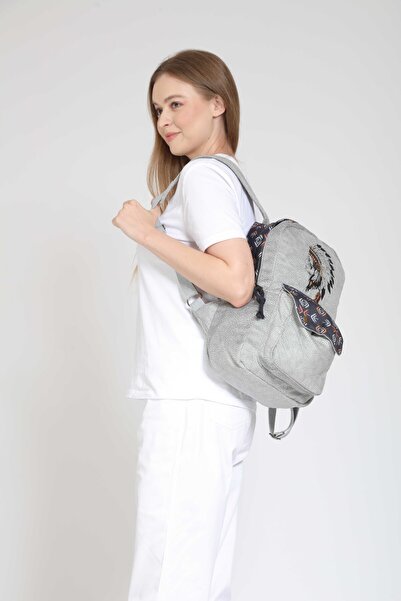 Street Bag Ethnic Embroidered Native American Daily Travel Backpack - Bohemian Design