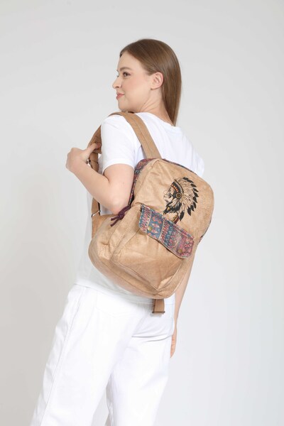 Street Bag Ethnic Embroidered Native American Daily Travel Backpack - Bohemia...