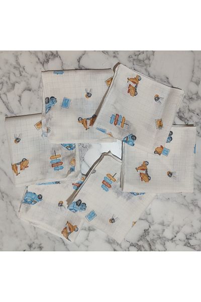 Alpıno Baby Mouth Wipes 6 Pieces (100% Cotton Muslin)