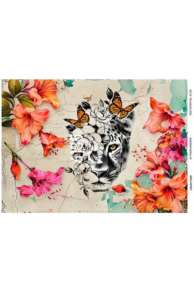 LİNEART Brass Decopage Paper LineArt - LA-6135