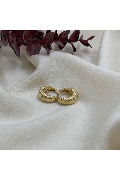 Piaro Collection Patterned Twisted Earrings