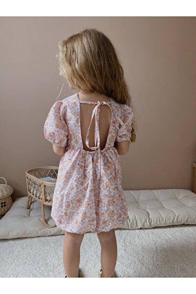 ZRA Balon Kol Çiçekli Elbise
