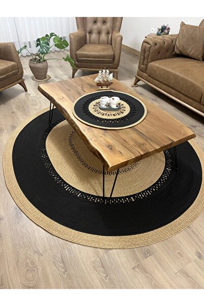 naylişhome Moderin Hasır,oval, Desenli Naturel Jüt Hasır Kilim, Mutfak,salon ...