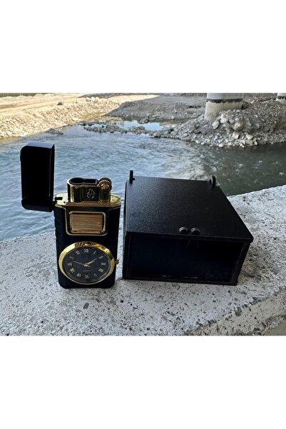 birdoz avm Kişiye Özel İsimli Tuşlu Saatli Çift Ateşli Çakmak & Özel Ahşap Kutusunda