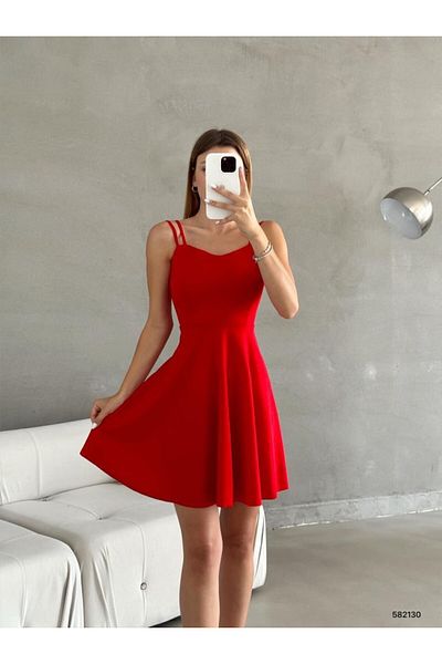 Secret Passion Lingerie Rochie mini de damă din țesătură crepon cu bretele duble de sezon nou582130