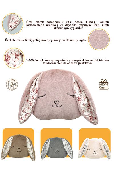 mordesign Morbunny Plush Rabbit Series - Pillow, Embroidered Throw Pillow and Toy