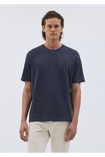 Mavi Navy Blue Premium Basic T-shirt Loose Fit / Loose Comfortable Fit0612148-84371