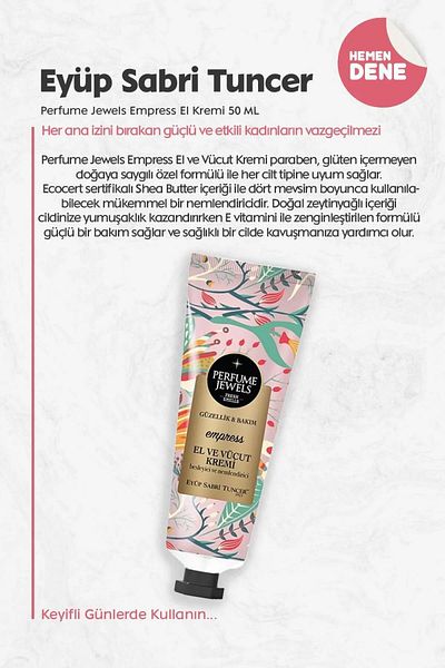 Eyüp Sabri Tuncer Eyüp Sabri Tuncer Empress 3-Piece Hand Cream and ROSIE Cotton Gift Set - 50 ml