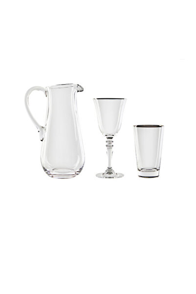 Karaca Jamie Platin Rim 25 Parça Bardak Seti