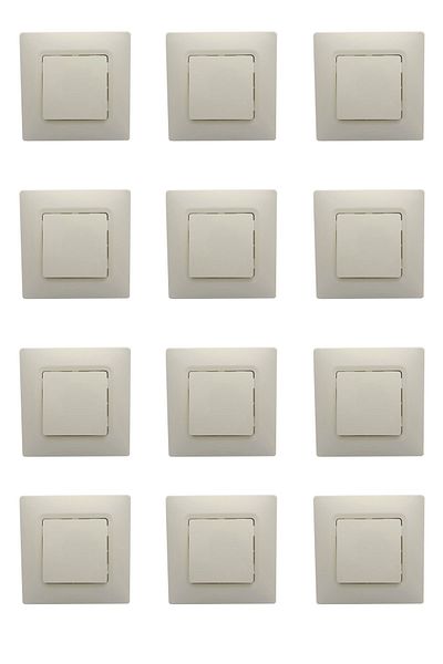 Legrand Salbei Beige (Cream) Key 12 Pack (Frame Included)