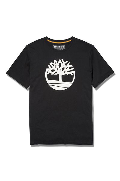 Timberland Tricou negru cu gât crew pentru bărbați Kennebec River Tree