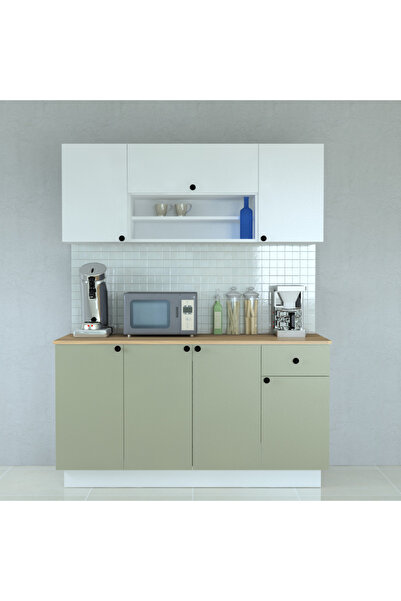 MOBİLİQUE 160cm Hazır Mutfak Su Yeşili