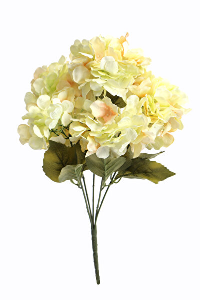 Yapay Çiçek Deposu 5 Dal Lux Pastel Ortanca Demeti Крем-Сьомга