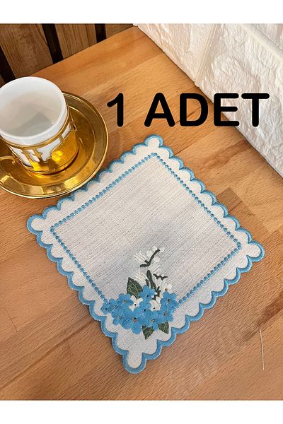 Nakışkonsept 1 șervețel de cocktail brodat cu model de ramuri de primăvară