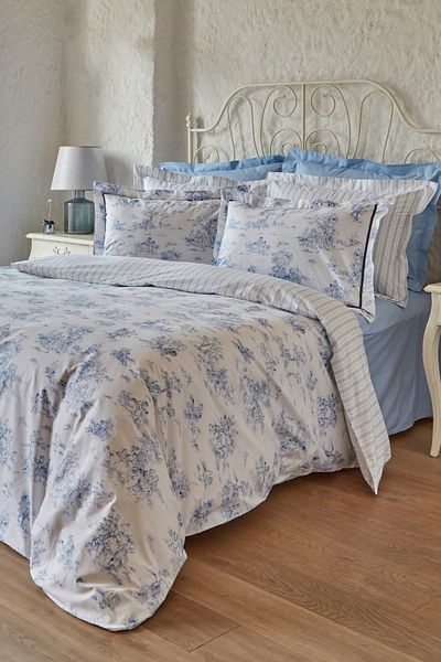 Karaca Home Set pilota Parisien dublu percal albastru