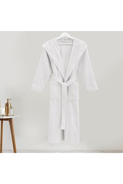 erteks Unisex Hooded Cotton Cream Unilik Size Protective S-M Capacitated