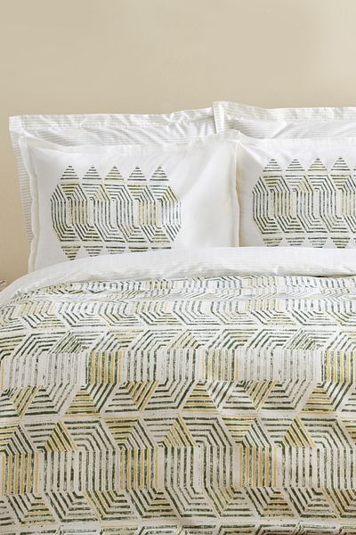 Karaca Home Set de husă de pilote Green Jenik, unică, 100% bumbac