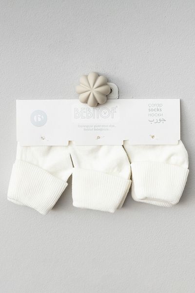 Bebitof 3 Pairs Baby Cotton Curly Socks