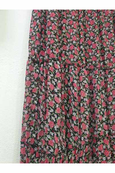 sercan konfeksiyon Kadın şifon Piliseli Etek