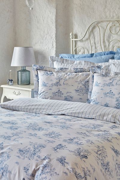 Karaca Home Set pilota Parisien dublu percal albastru