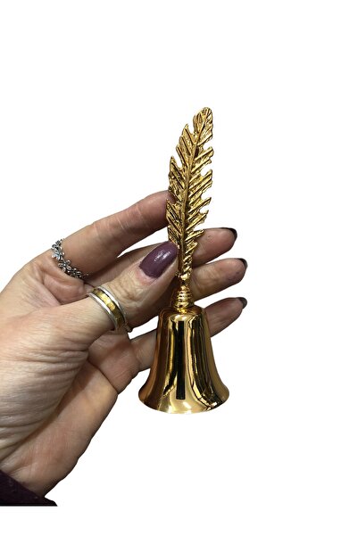 Mercan Tasarım Atölyesi Tüy Tepeli Mum Söndürücü Çan-gold