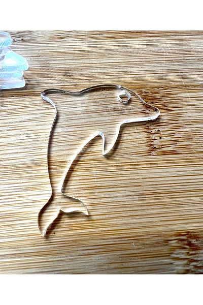 Bir Reklam Διακοσμητικό Dolphin Silhouette Ακρυλικό Διαφανές Πλεξιγκλάς Στολίδι 30 Τεμάχια
