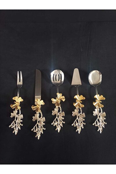 DecoZel Stainless Steel Serving Set - 5-Piece Butterfly