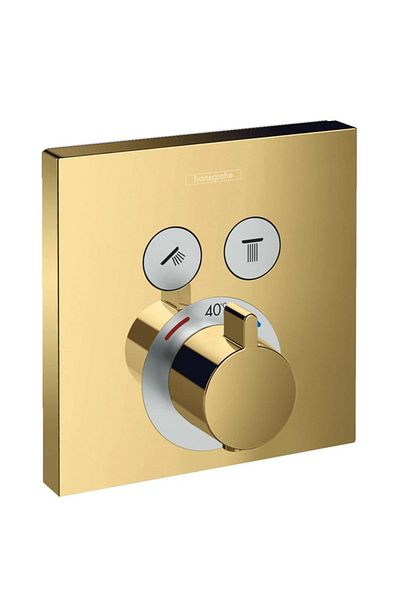 Hansgrohe Showerselect Thermostatic Built-in Bathroom Faucet 2 Outlet Gold15763990