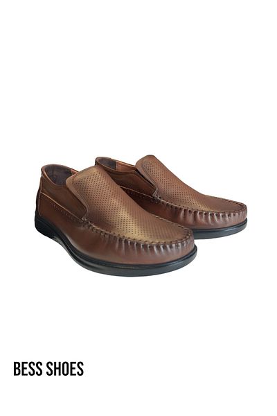 BESS SHOES Γνήσιο δέρμα, καλοκαιρινά παπούτσια, αναπνεύσιμα, casual παπούτσια, ανδρικά δερμάτινα παπούτσια