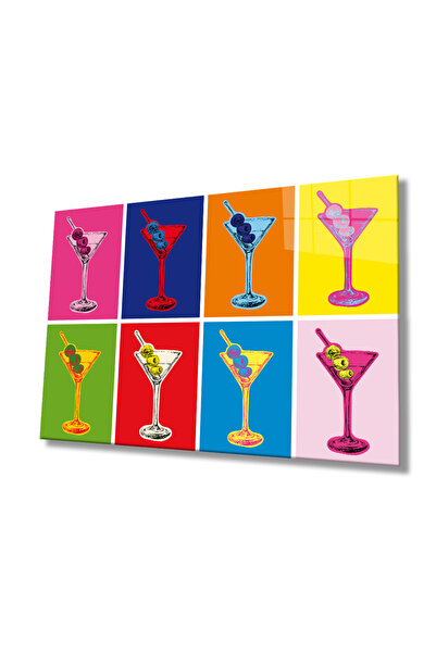 Rosyvien Šarene šarene slike na čašama za martini, dekoracija zidova za kuhin...
