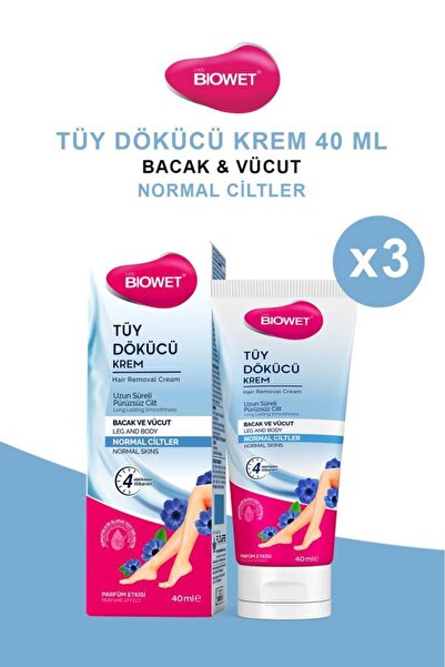 Tüy Dökücü Krem Hassas Ciltler 40ml X3