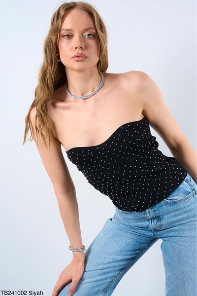 Lupies Women's Black Stone Bustier