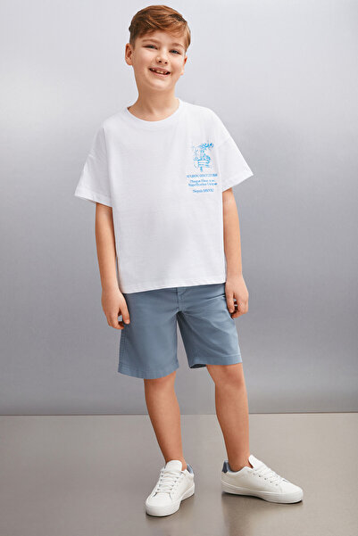 GRIMELANGE Men's White T-shirt - Davy