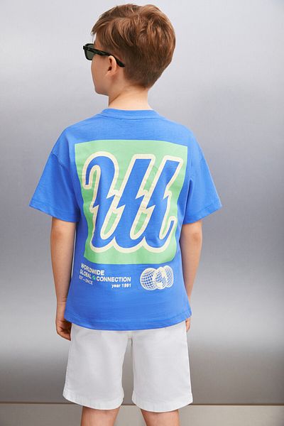 GRIMELANGE Herren T-Shirt REMY in Blau von Saks