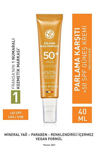 Yves Rocher Yüz Güneş Kremi - SPF 50+ - Parlama Karşıtı / Solaire Peau Parfai...