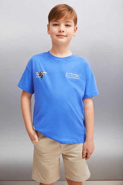GRIMELANGE Tricou Saks Blue BALFOUR pentru bărbați