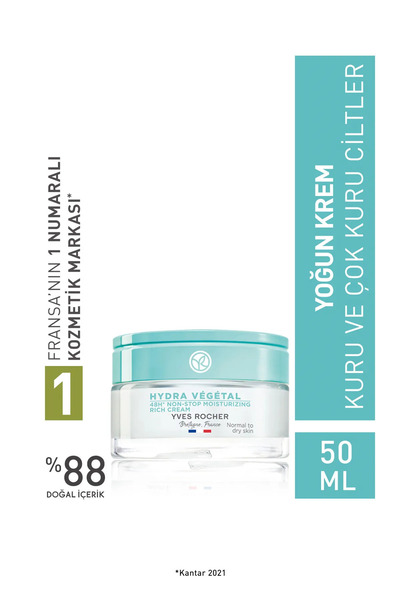 Yves Rocher Yoğun Krem - Normal ve Kuru Cilt / Hydra Vegetal-50 ml