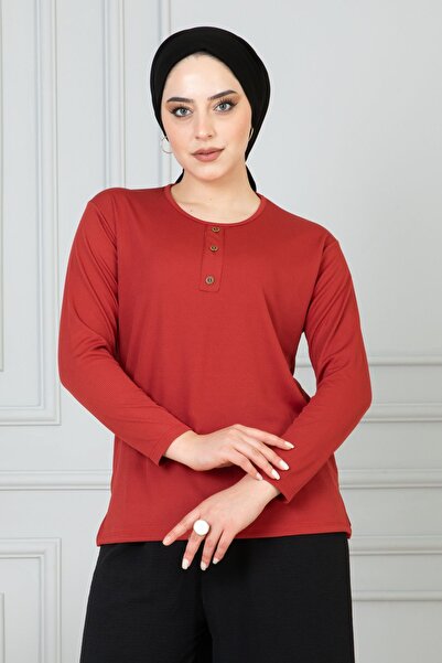 FATELLA Women's Mother Comfortable Cut Loose Thin Corded Button Detailed Comb...