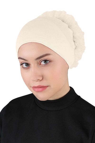 Ecardin Ανοιχτό μπεζ κουλούρι με κορδόνι Bandana - St 610