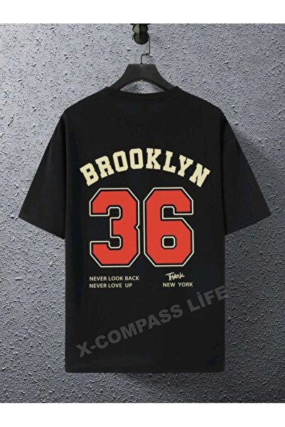 x-compass life بروكلين 36 بدون شورت مطبوع من الأمام والخلف