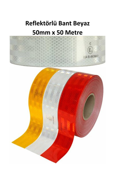 PLATİN HIRDAVAT Tüvtürk Onaylı Reflektörlü Fosforlu Şerit Bant Reflek Ikaz Ba...