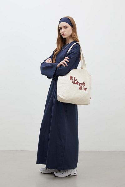 Manuka OVERSIZE-BAUMWOLLKLEID MARINEBLAU
