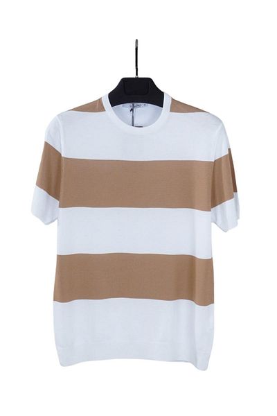 DYNAMO Tricou bej cu decolteu O pentru bărbați 175