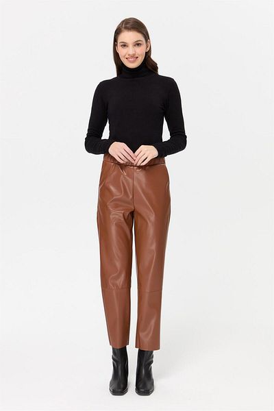 Esswaap Leather Trousers Tan