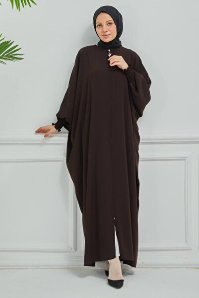 ASİLNUR Μανίκι με φερμουάρ καφέ Ferace