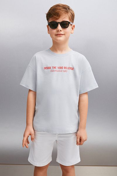 GRIMELANGE SANTO Men's Gray T-Shirt - Relaxed Fit