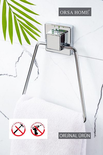 ORSA HOME 602 Τετράγωνη Αυτοκόλλητη Τριγωνική Πετσέτα Χρώμιο