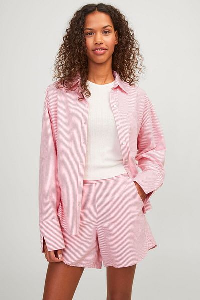 Jack & Jones Siva - Comfortable Cut Striped Long Sleeve Women's Shirt