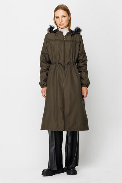 Esswaap Gather Detailed Intermediate Parka Khaki
