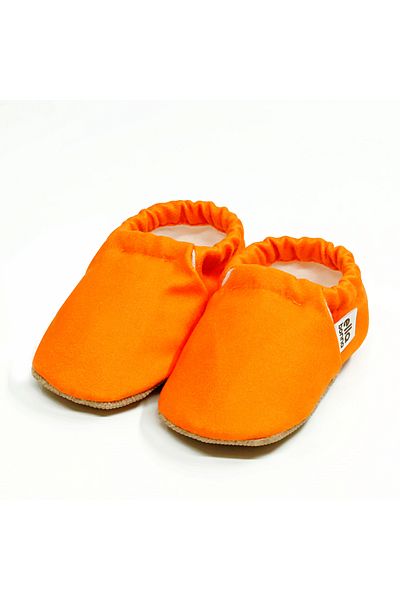 Ella Bonna Orange Slippers - Non-Slip Sole Baby and Nursery Shoes